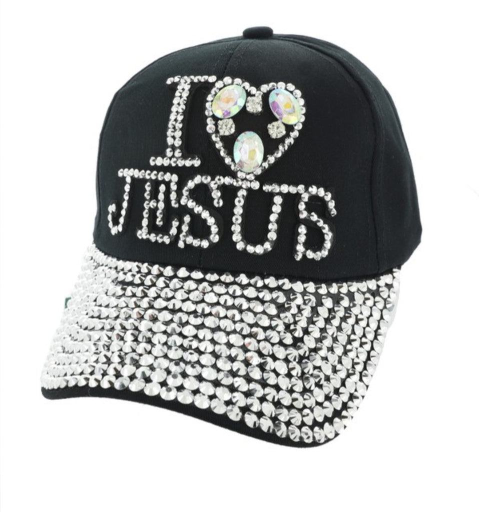 BLING BLING I LOVE JESUS CAP