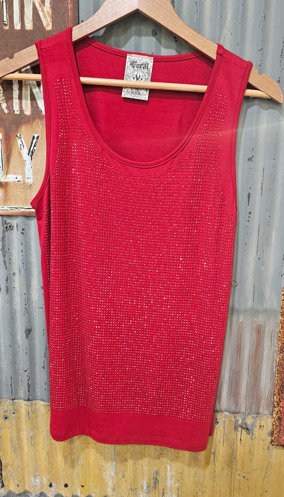 RED BLINGED OUT TANK