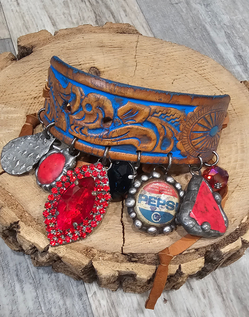PEPSI LOVER LEATHER ART BY AMY CUFF