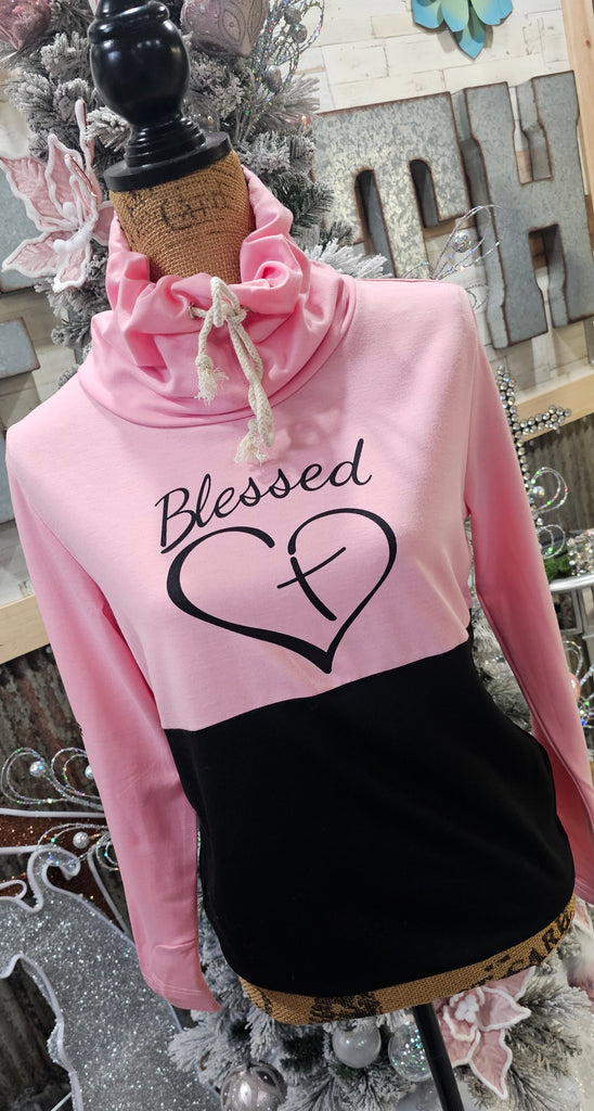 PINK / BLACK BLESSED PULLOVER