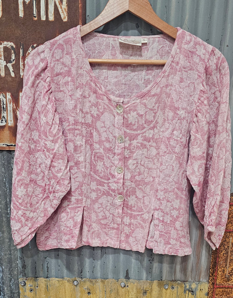 PRETTY PINK SHORT JACKET WITH SLITS ( $88 )