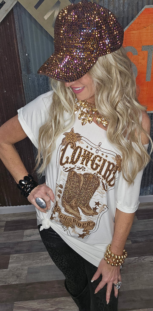 GOLD SPARKLE COWGIRL TUNIC