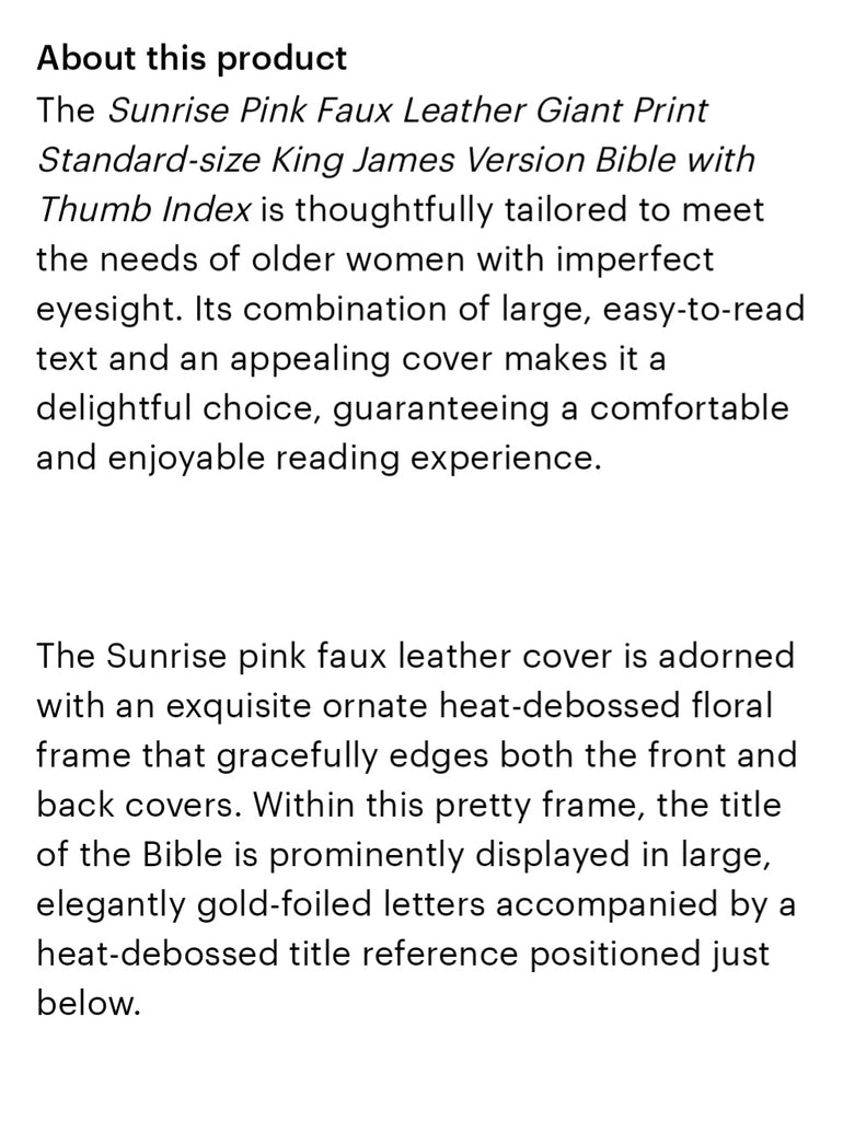 KING JAMES LARGE PRINT BIBLE