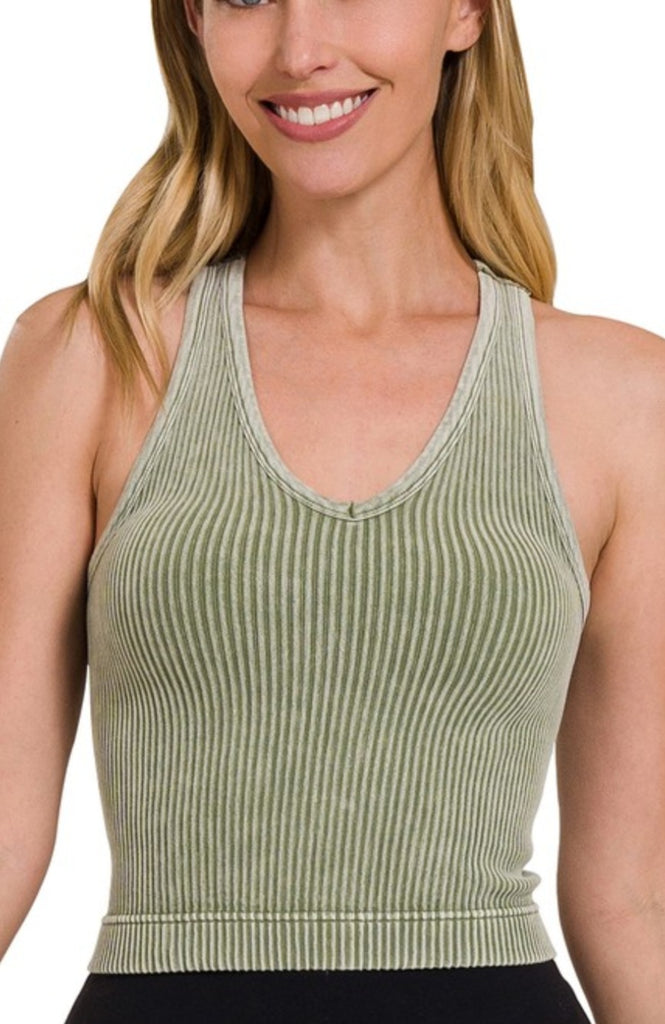 RIBBED CROPPED TANK