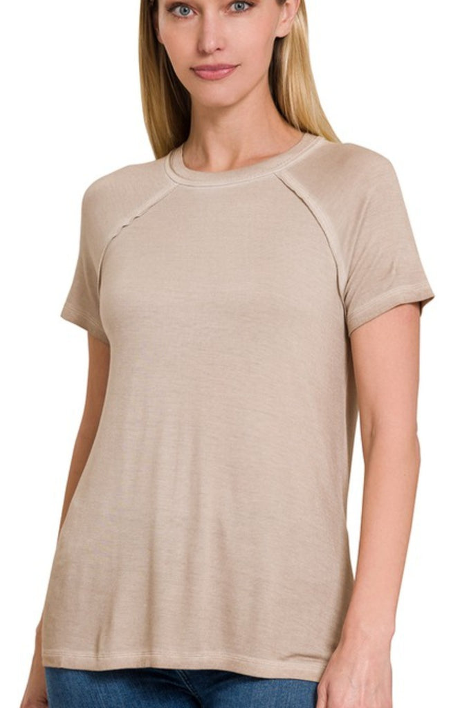 MINERAL WASHED ROUND NECK TEE