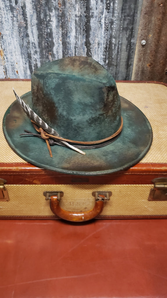 TURQUOISE LEATHER TOPPER