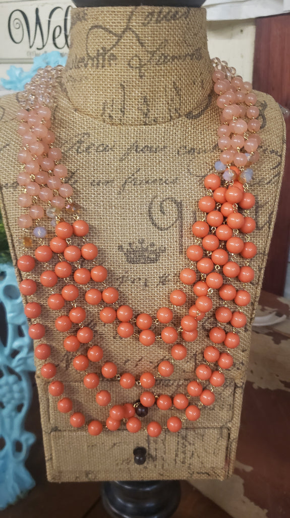 PEACH LAYERED NECKLACE