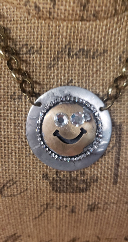 BLINGED OUT SMILE NECKLACE