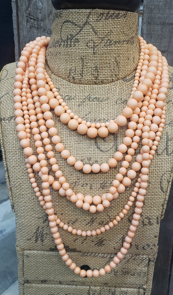 PEACH LAYERED NECKLACE