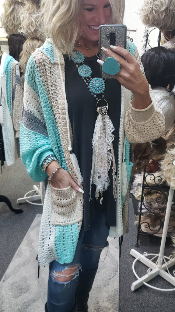 PERFECT POL SPRING CARDI WITH HOOD