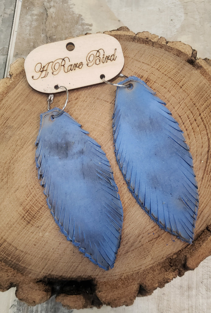 LEATHER DISTRESSED EARRINGS