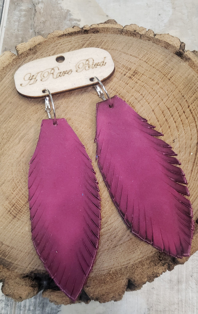 LEATHER DISTRESSED EARRINGS