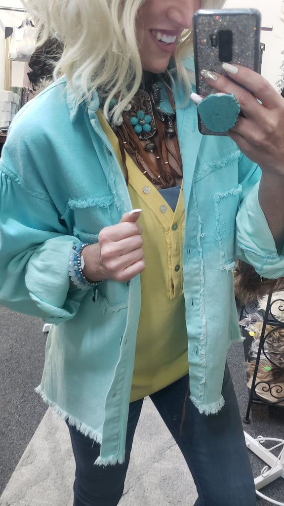TURQUOISE OMBRE POL SHACKET