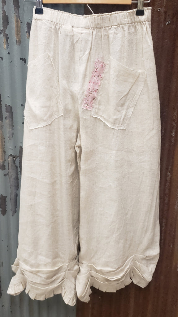 LINEN WITH PINK PATCH