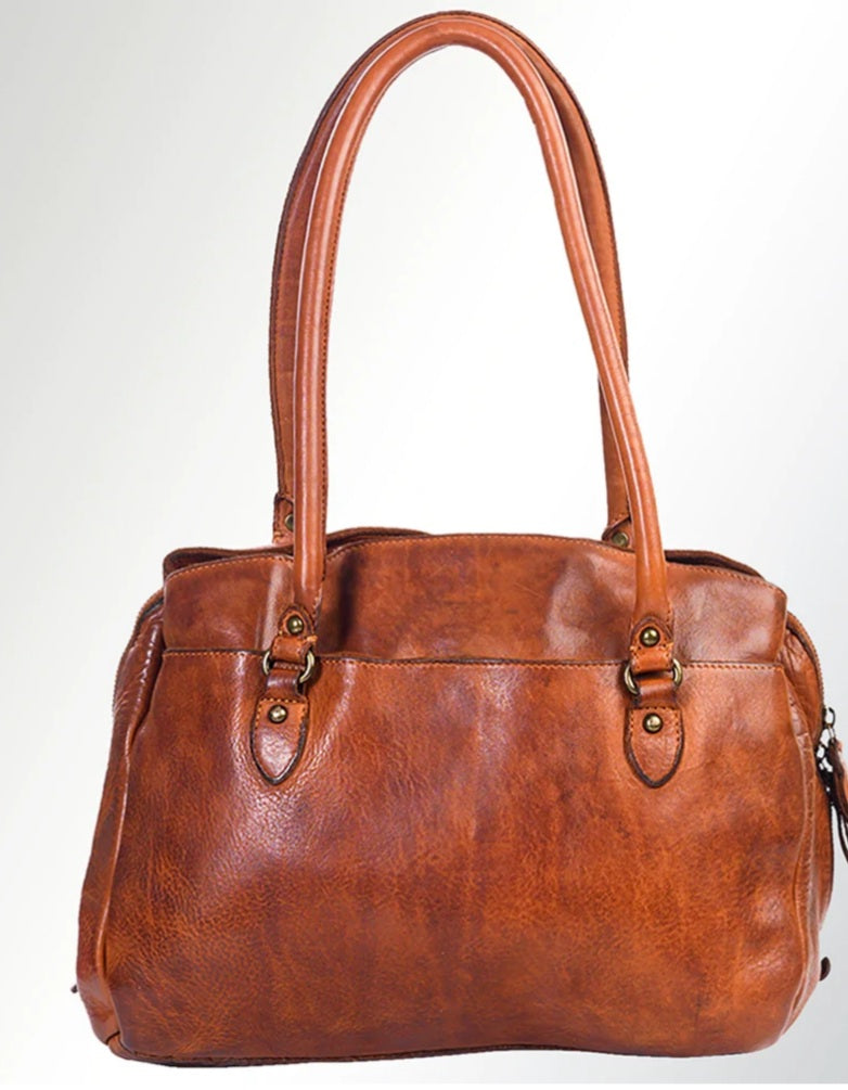 BUTTER SOFT LEATHER BAG WITH FRONT POCKET