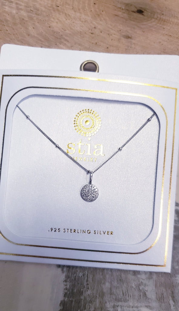 ROUND BLING STERLING STIA NECKLACE