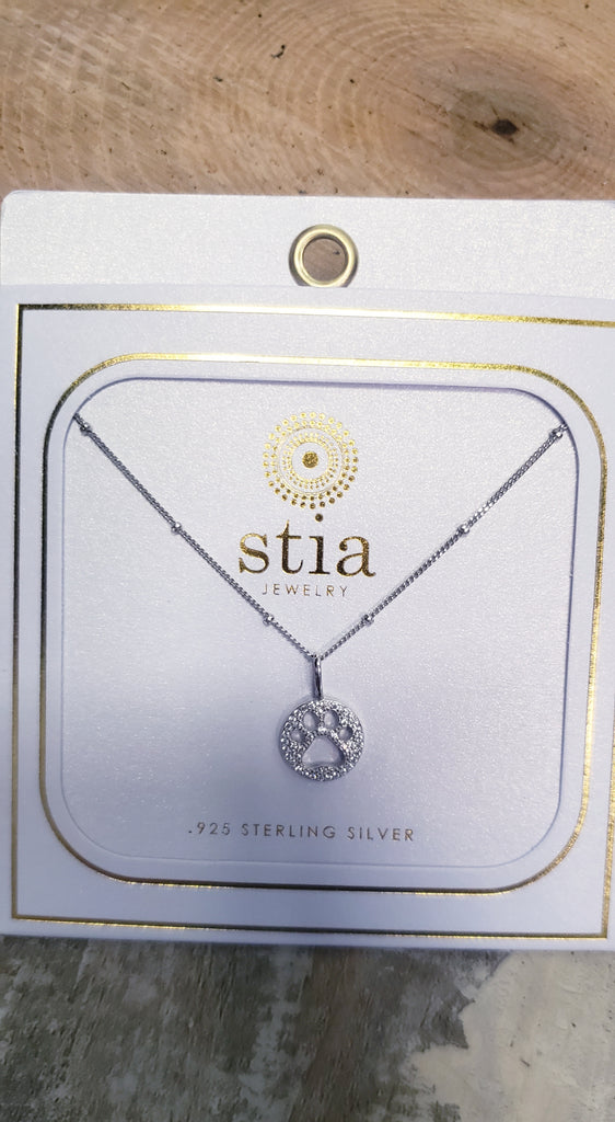 STIA DOG PAW STERLING NECKLACE