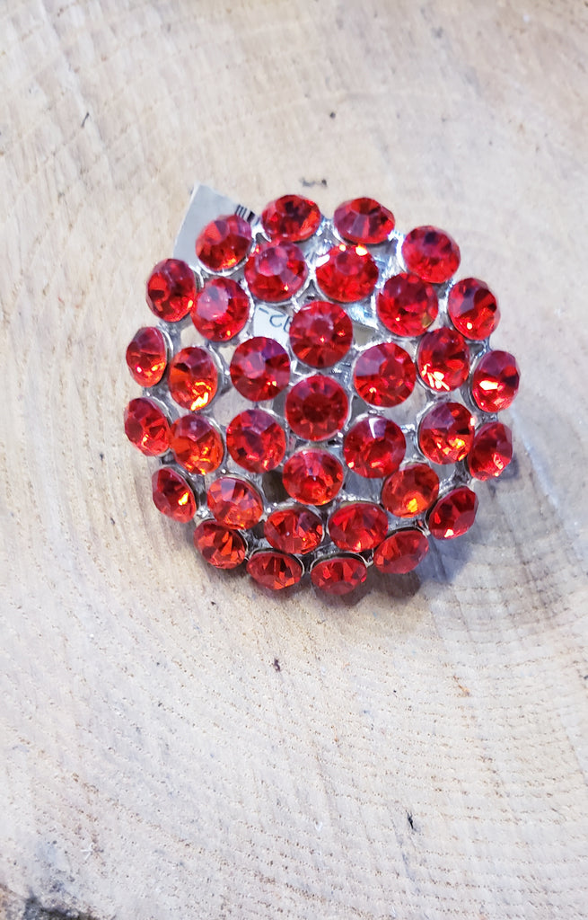 RED BLING STRETCH RING