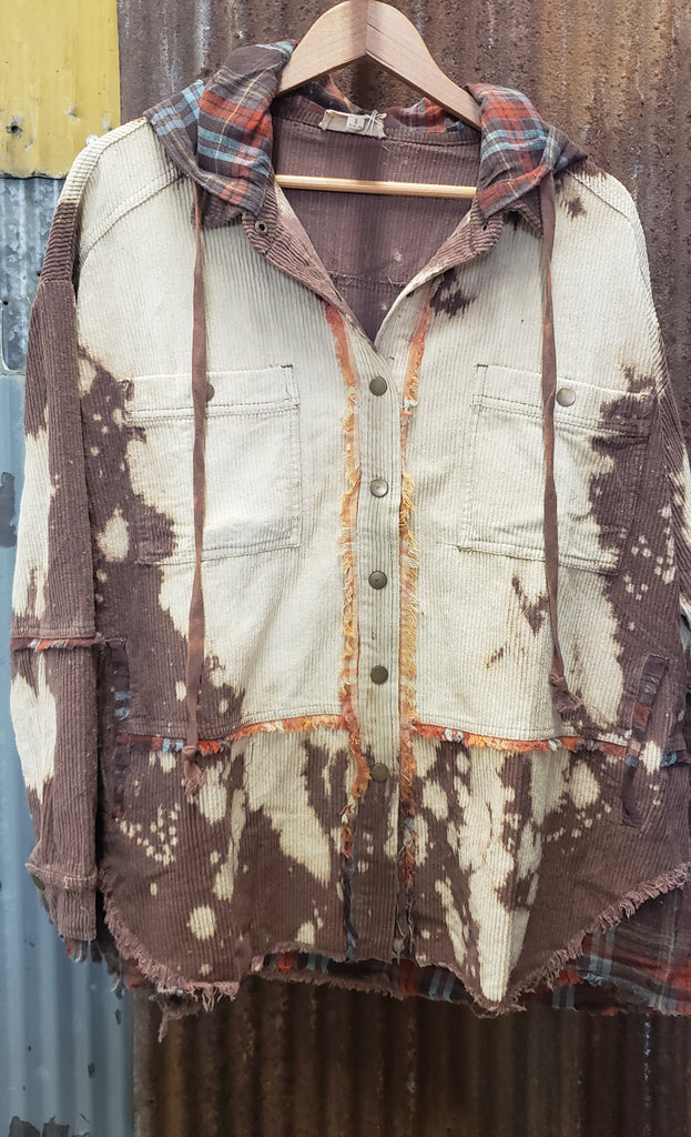 BLEACHED CORDUROY SHACKET