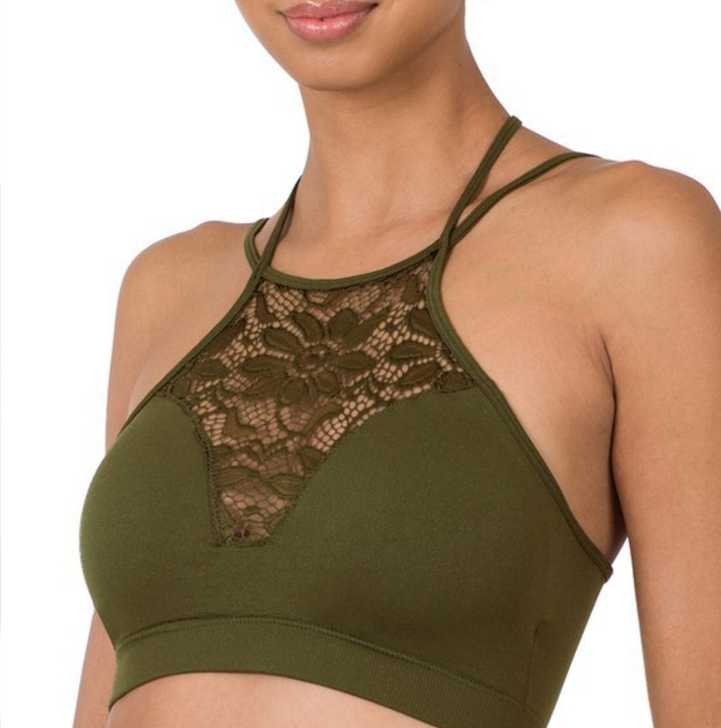 PADDED LACE BRALETTE