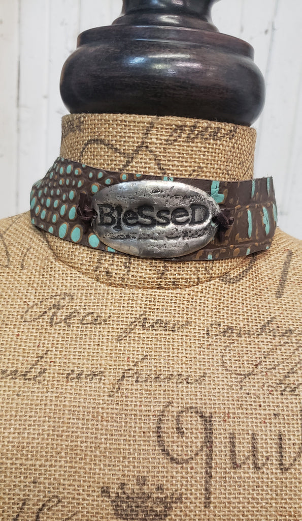 SOFT LEATHER BLESSED CHOKER