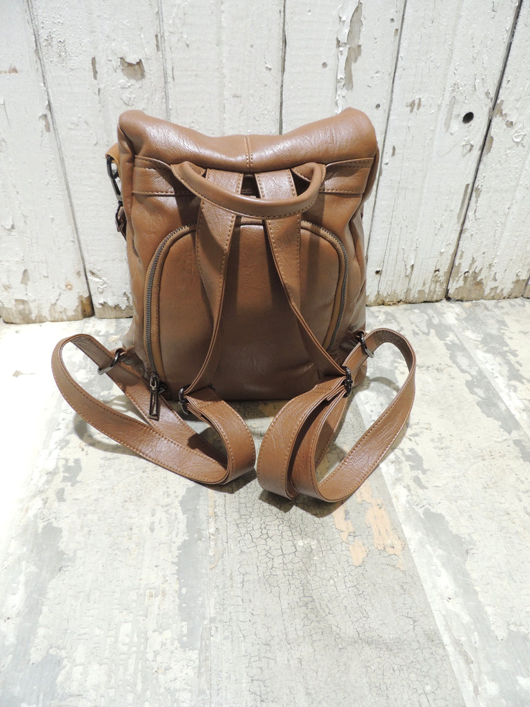 Faux Leather Backpack