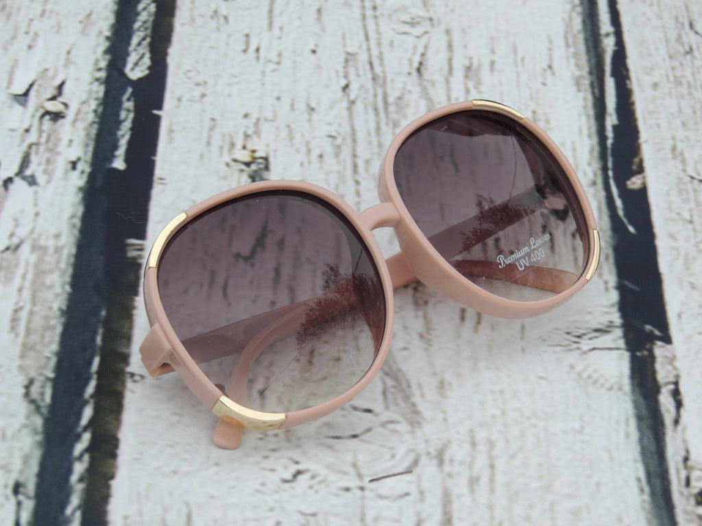 Blush Sunglasses with Gold Trim